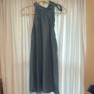 Design Lab Lord & Taylor Blue Halter Dress